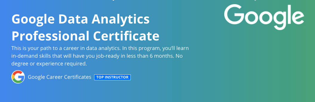 Google Data Analytics Certification Badge